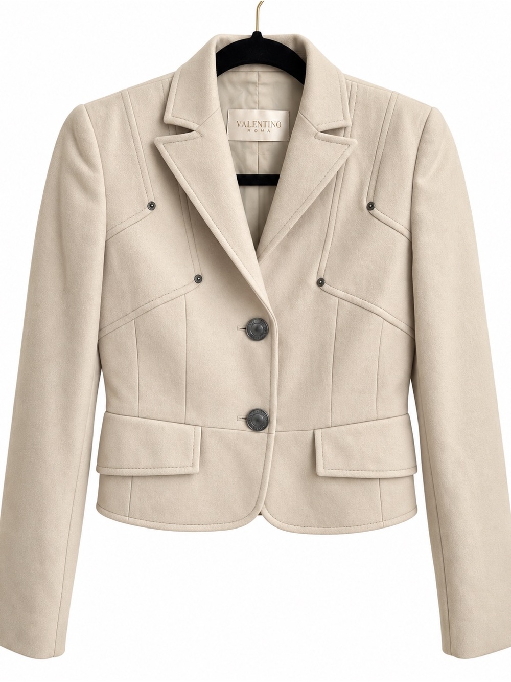 Valentino Roma Cream Wool Blazer Size 6